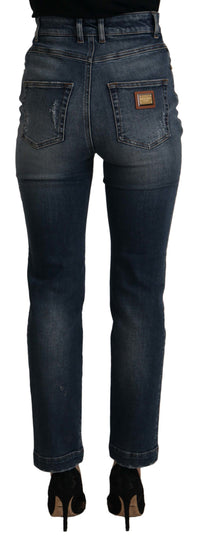 Thumbnail for High Waist Skinny Designer Jeans in Blue
