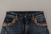 Thumbnail for High Waist Skinny Designer Jeans in Blue