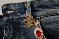 Thumbnail for High Waist Skinny Designer Jeans in Blue