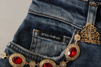Thumbnail for High Waist Skinny Designer Jeans in Blue