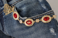 Thumbnail for High Waist Skinny Designer Jeans in Blue