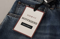 Thumbnail for Chic Boyfriend Cut Mid Waist Denim Jeans