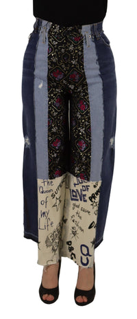 Thumbnail for High-Waist Multicolor Wide-Cut Jeans