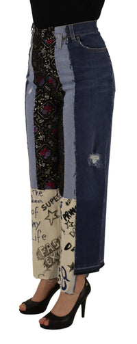 Thumbnail for High-Waist Multicolor Wide-Cut Jeans