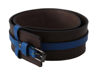 Thumbnail for Elegant Brown Leather Belt with Blue Lining
