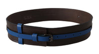Thumbnail for Elegant Brown Leather Belt with Blue Lining