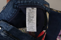 Thumbnail for Patchwork Jacquard Denim Relaxed Jeans