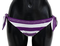 Thumbnail for Chic Striped Bikini Bottom - Effortless Poolside Glamour