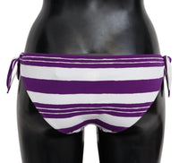 Thumbnail for Chic Striped Bikini Bottom - Effortless Poolside Glamour