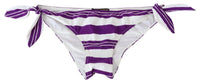 Thumbnail for Chic Striped Bikini Bottom - Effortless Poolside Glamour