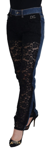 Thumbnail for Elegant Floral Lace Front Denim