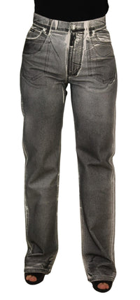 Thumbnail for High Waist Grey Denim Elegance
