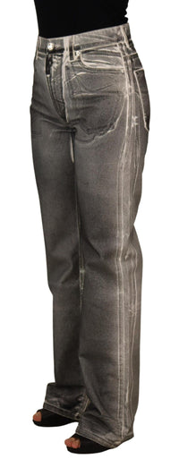 Thumbnail for High Waist Grey Denim Elegance