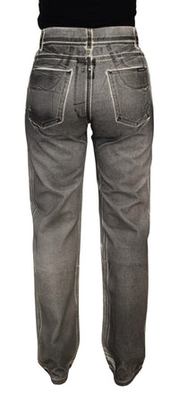 Thumbnail for High Waist Grey Denim Elegance