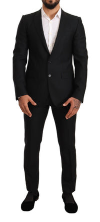 Thumbnail for Sleek Black Virgin Wool Martini Suit