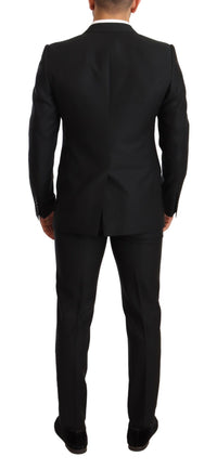 Thumbnail for Sleek Black Virgin Wool Martini Suit