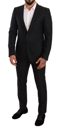 Thumbnail for Sleek Black Virgin Wool Martini Suit