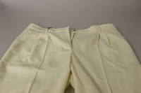 Thumbnail for Elegant Ivory High-Waist Wool Pants