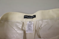 Thumbnail for Elegant Ivory High-Waist Wool Pants