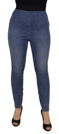 Thumbnail for High Waist Skinny Denim The latest in style, these skinny jeans take it up a notch with a flattering high waist. Made of 98% cotton and 2% elastane, they offer a snug yet comfortable stretch fit. Country of origin: IT, you'll be donning a piece of fashion