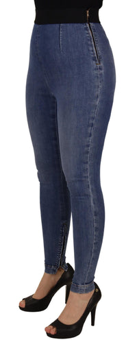 Thumbnail for High Waist Skinny Denim The latest in style, these skinny jeans take it up a notch with a flattering high waist. Made of 98% cotton and 2% elastane, they offer a snug yet comfortable stretch fit. Country of origin: IT, you'll be donning a piece of fashion