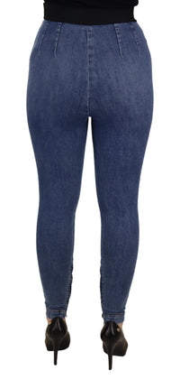 Thumbnail for High Waist Skinny Denim The latest in style, these skinny jeans take it up a notch with a flattering high waist. Made of 98% cotton and 2% elastane, they offer a snug yet comfortable stretch fit. Country of origin: IT, you'll be donning a piece of fashion