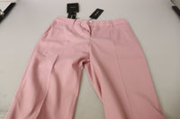 Thumbnail for Chic MidWaist Virgin Wool Pink Pants