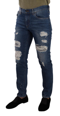 Thumbnail for Elegant Distressed Slim Fit Denim Jeans