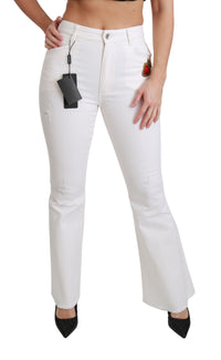Thumbnail for Chic Flared Mid Waist Embroidered Pants