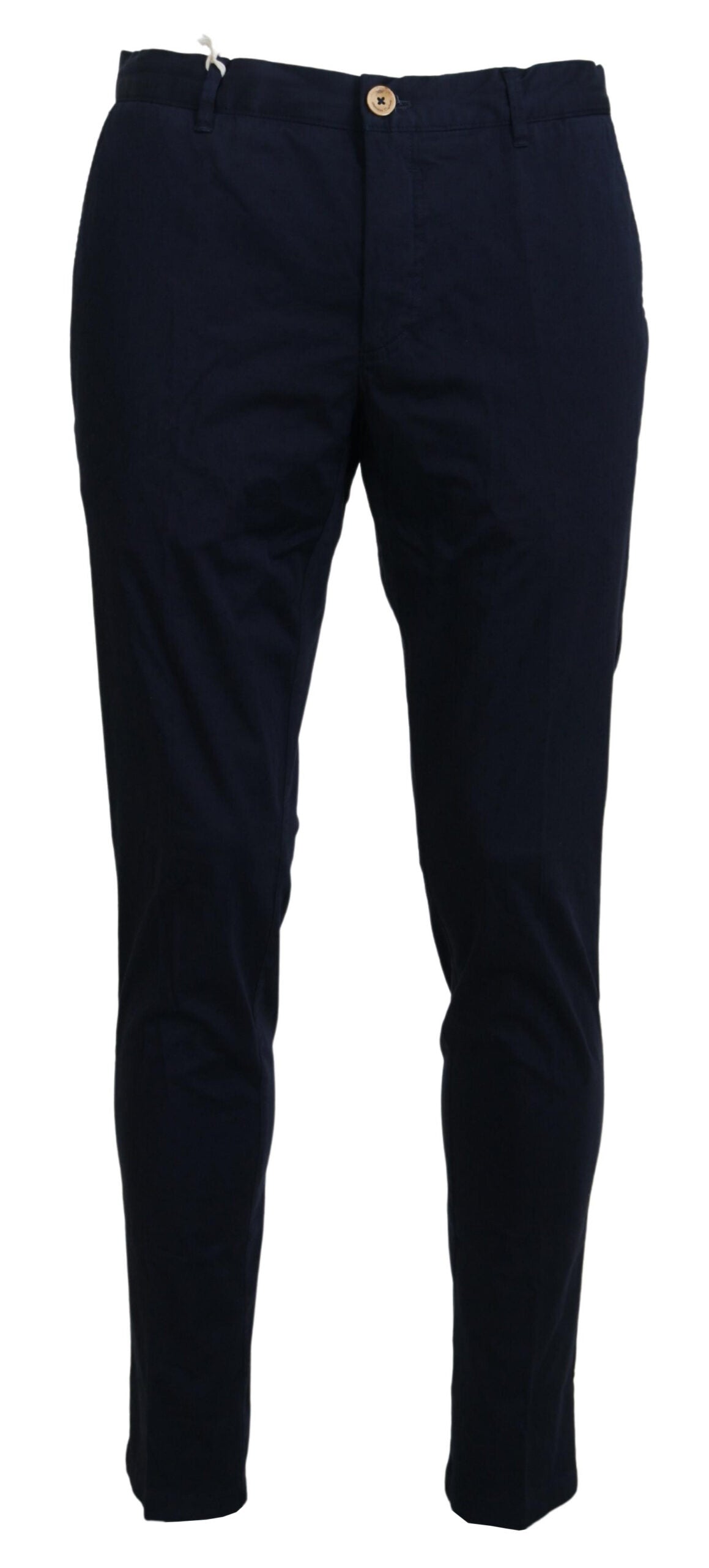 Elegant Dark Blue Slim Chino Pants