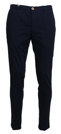 Thumbnail for Elegant Dark Blue Slim Chino Pants