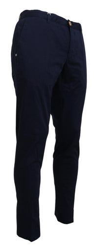 Thumbnail for Elegant Dark Blue Slim Chino Pants