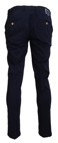 Thumbnail for Elegant Dark Blue Slim Chino Pants