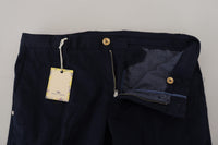 Thumbnail for Elegant Dark Blue Slim Chino Pants