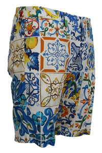 Thumbnail for Majolica Print Casual Chinos Shorts