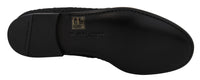 Thumbnail for Elegant Jacquard Black Loafers Slide On Flats