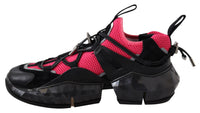 Thumbnail for Electric Elegance Leather Mesh Sneakers