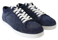 Thumbnail for Chic Slip-On Blue Denim Suede Sneakers