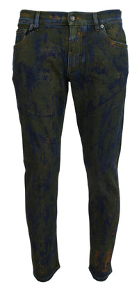 Thumbnail for Chic Slim-Fit Denim Jeans in Green Wash