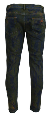 Thumbnail for Chic Slim-Fit Denim Jeans in Green Wash