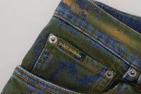 Thumbnail for Chic Slim-Fit Denim Jeans in Green Wash