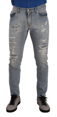 Thumbnail for Elegant Light Blue Straight Denim Jeans