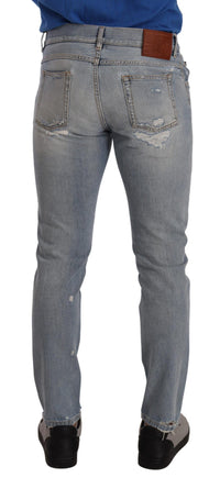 Thumbnail for Elegant Light Blue Straight Denim Jeans