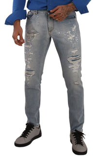 Thumbnail for Elegant Light Blue Straight Denim Jeans