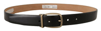 Thumbnail for Elegant Black Leather Belt with Metal Buckle