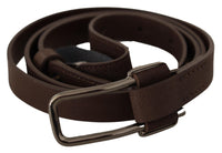 Thumbnail for Elegant Brown Fashion Belt with Silver-Tone Buckle