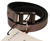 Thumbnail for Pink Metallic Leather Buckle Belt