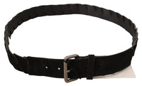 Thumbnail for Elegant Black Waist Belt with Metal Buckle