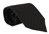Thumbnail for Elegant Black White Polka Dot Silk Tie
