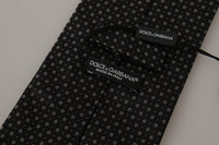 Thumbnail for Elegant Black White Polka Dot Silk Tie